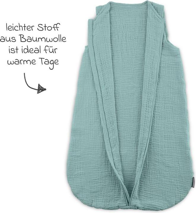 Actual product image La Loona LaLoona sleeping bags summer sleeping bag muslin / gauze - Mint - (90 cm)