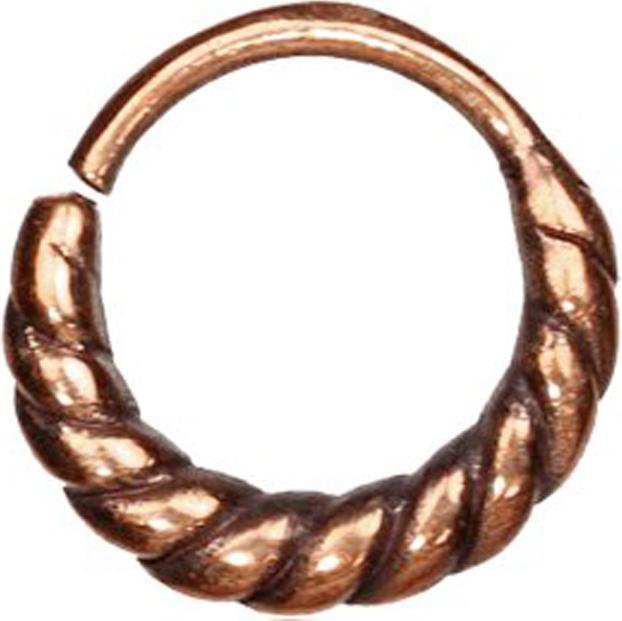 Produktbild Star Piercing Micro Piercing Ring rosegold geflochten (Bronze, ohne Messing)