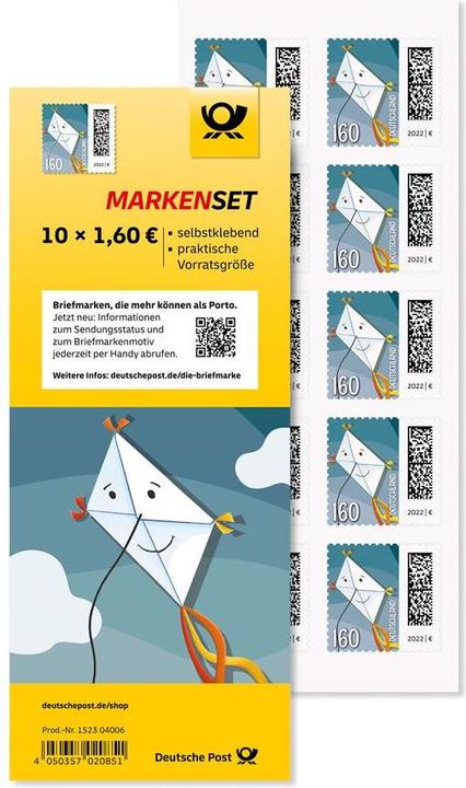 Produktbild Deutsche Post 10 1,60 € Briefmarken "Briefdrachen" selbstklebend (10 x)