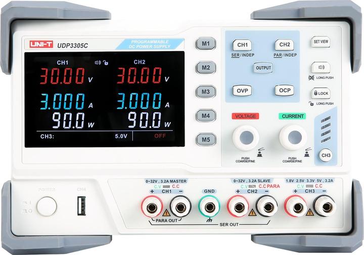 Uni-T Labornetzgerät UDP3305C, 3-Kanal, RS232, 0...30 V, 0...5 A, 315 W