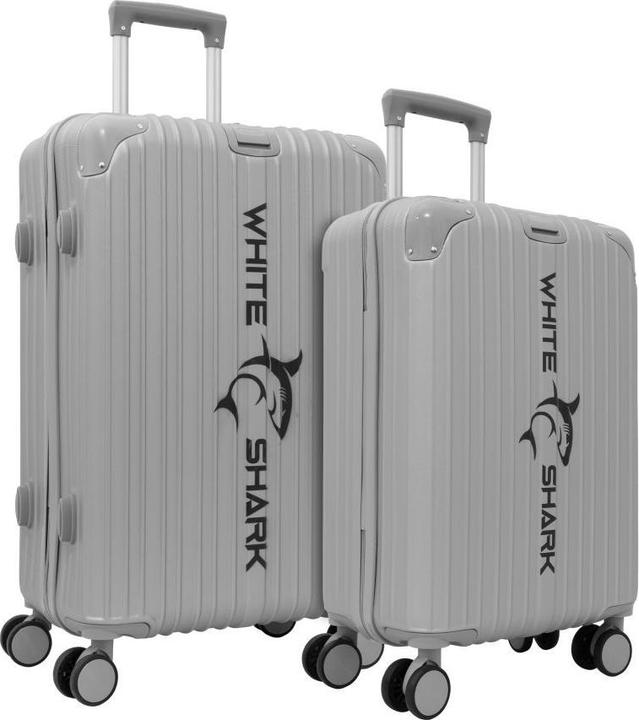 White Shark Shark GUARDIAN - BUNDLE 20" + 24", 2in 1 Trolley Cases, Silver