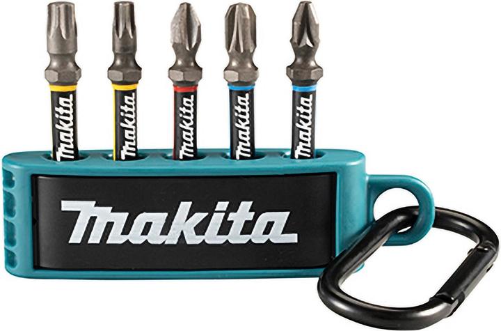 Produktbild Makita Satz Schlag-Bits 1/4" PH, PZ, TORX, 5-tlg. IMPACT PREMIER (E-13568) in Karabinerhalterung (25mm)