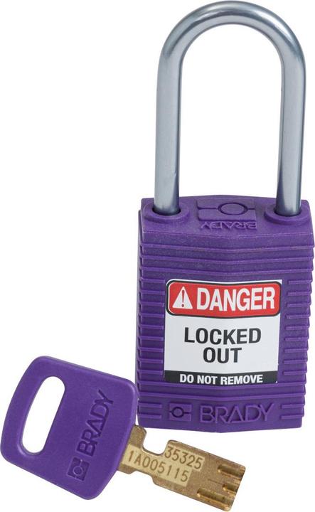 Productafbeelding Brady SafeKey Compact nylon hangsloten met aluminium beugel voor lock-out toepassingen