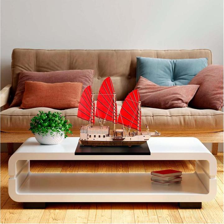 Actual product image Eco Wood Art Mechanical 3D wooden-puzzle - Old asian sailing ship (Djong)