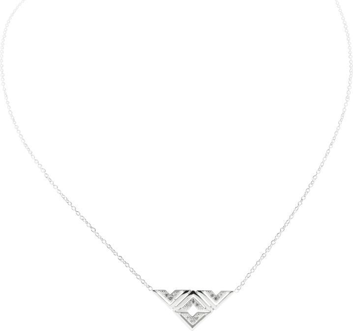 Image du produit Leyda Collier Triangle (Argent 925, Pierre synthétique, 42 - 50 cm)