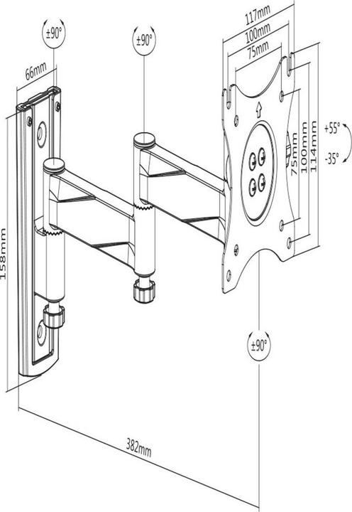 Image du produit SpeaKa Professional Support pour écran mural (Plafond, 30")
