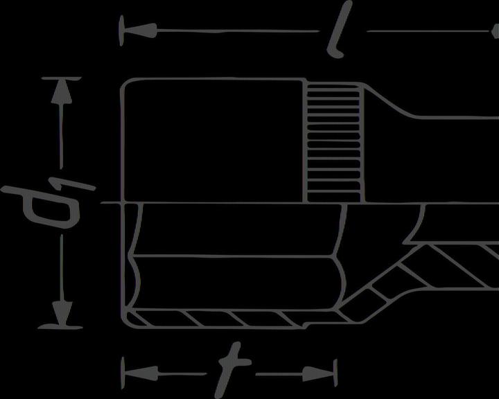 Actual product image HAZET Socket ∙ hexagon 900-15 ∙ Square, hollow 12.5 mm (1/2 inch) ∙ Outside hexagon traction profil… (15 mm)