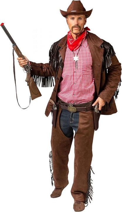 Immagine prodotto Orlob Giacca western da uomo con frange, in finta pelle scamosciata (54, 56)