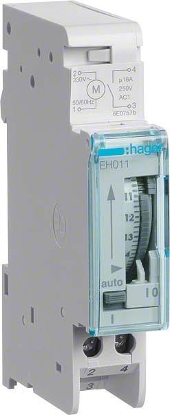 Immagine prodotto Hager HAG EH011 1S 230V 16A interruttore orario analogico 1PLE con riserva di carica