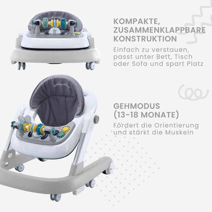 Image du produit Hermex Chariot de marche Baby Walker Chariot de marche sans marche Aide à la marche pour les jeunes enfants