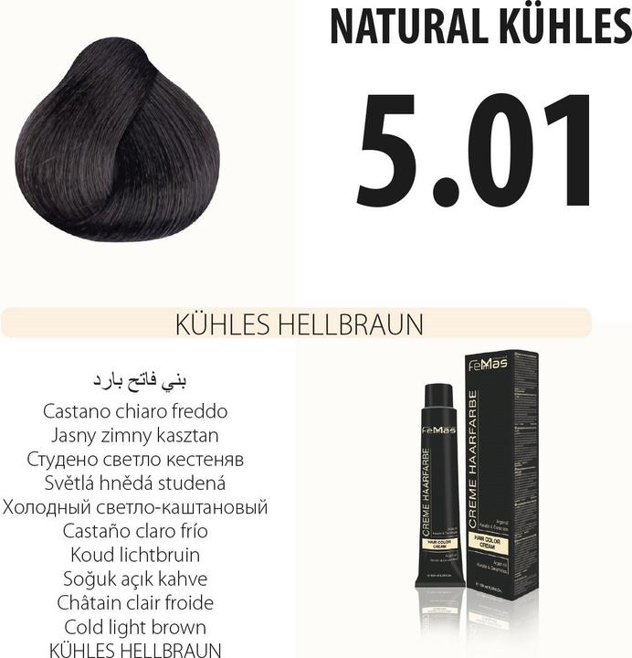 Produktbild FemMas 5.01) Haarfarbe Kühles Hellbraun 100ml (Violett)