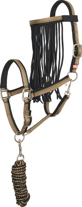 Immagine prodotto Imperial Riding Set di cavezza e guinzaglio in nylon per cavallo con fascia per mosche