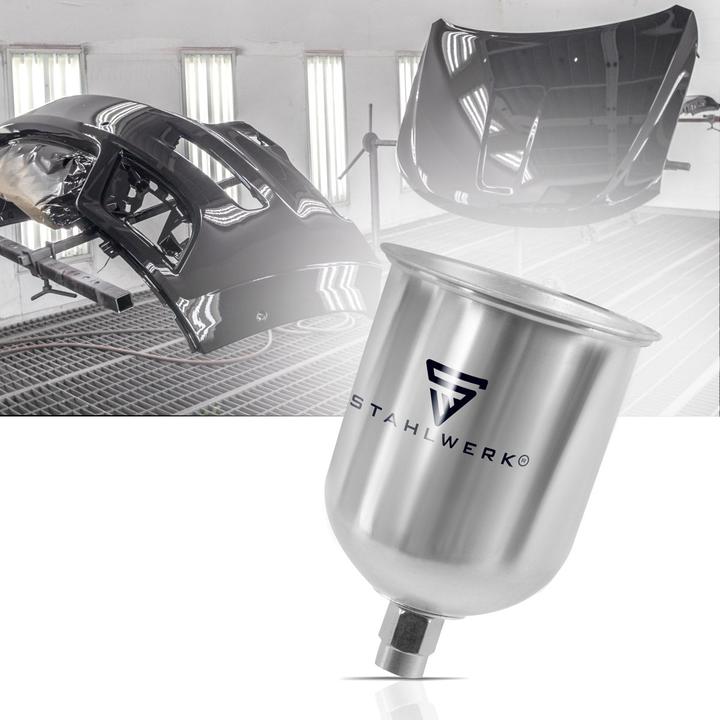 Produktbild Stahlwerk Alu Fliessbecher 600 ml Farbbecher für Lackierpistole