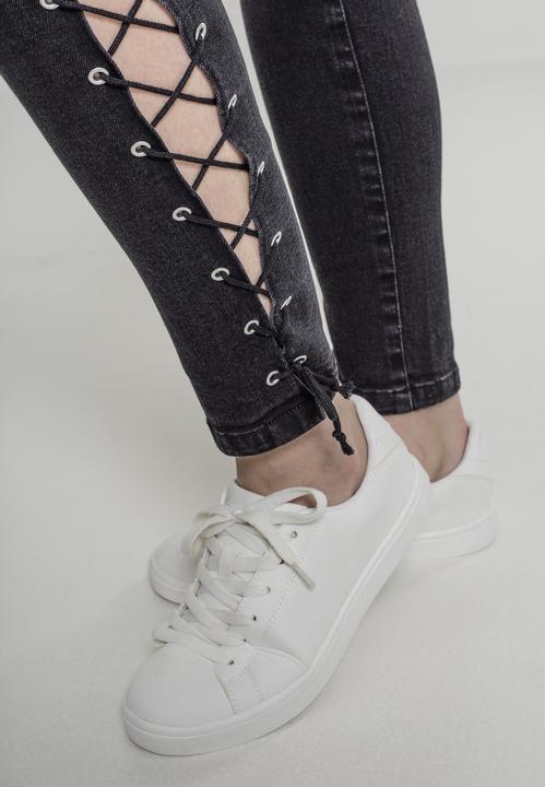 Image du produit Urban Classics Ladies Denim Lace Up Skinny Pants (28)
