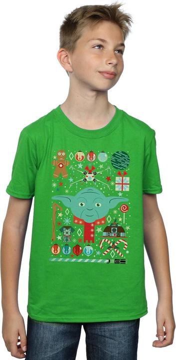 Star Wars Yoda Christmas TShirt Jungen