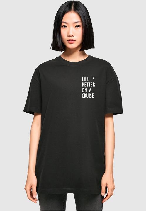 Actual product image Merchcode Ladies Life Is Better Oversized Boyfriend Tee - 119547 (4XL)