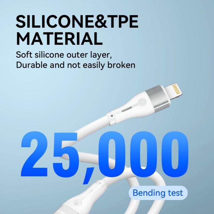 Produktbild Wozinsky WSTCL2 Lightning / USB-C PD 27W Kabel 2 m - Weiss (2 m, USB 3.2 Gen 2)