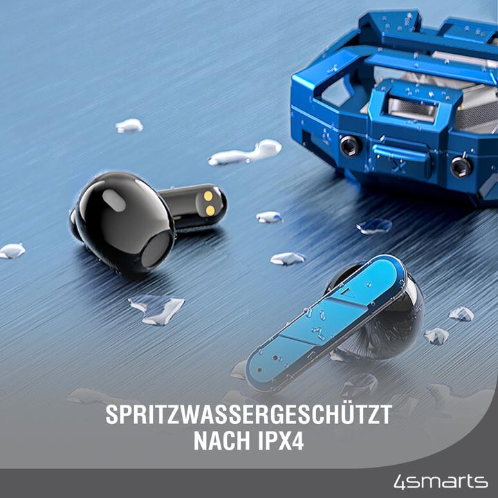 Produktbild 4smarts TWS Bluetooth Kopfhörer GameBuds (keine Geräuschunterdrückung, 24 h, Kabelgebunden)