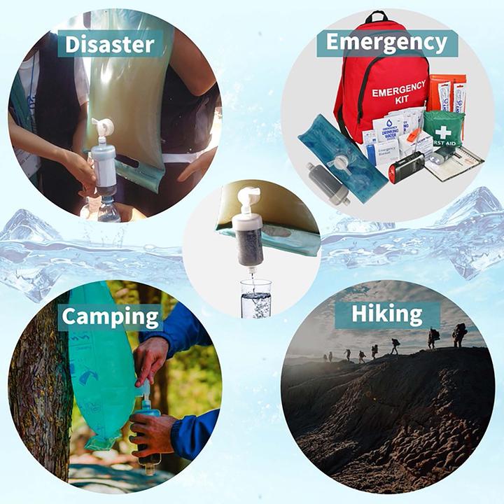 Image du produit Naturewater NW-5-EWP Filtre Mobile d’eau Survie Purificateur Urgence 4 Étapes Sachet 10L Outdoor