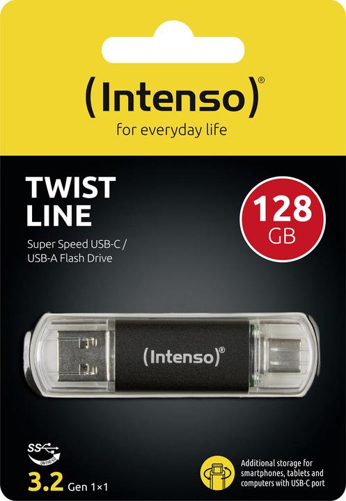 Actual product image Intenso Twin Line (128 GB, USB-A, USB-C, USB 3.2)