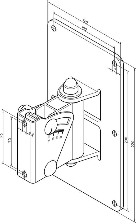Actual product image K&M 24481 (1 pcs., Wall installation, Pivoting)