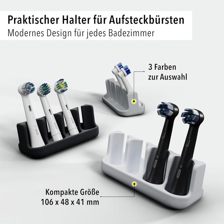 Actual product image Qikfresh Aufsteckbürstenhalter 4er Weiss (Toothbrush holder)