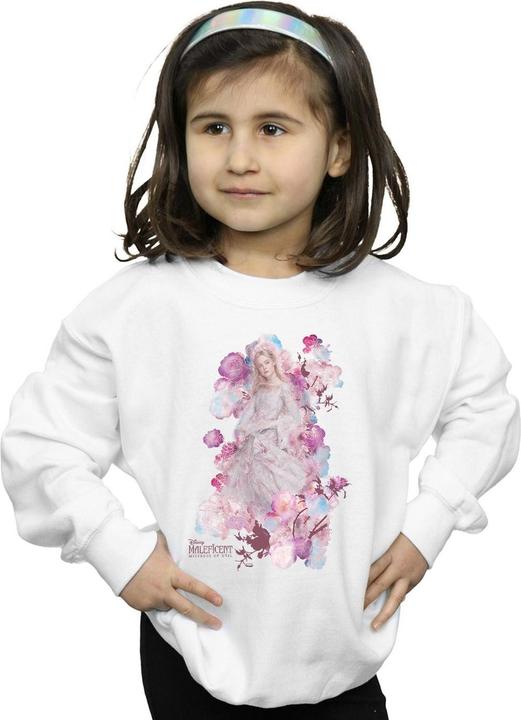 Actual product image Disney Girls Maleficent Mistress Of Evil Aurora Rose Bush Sweatshirt (128)