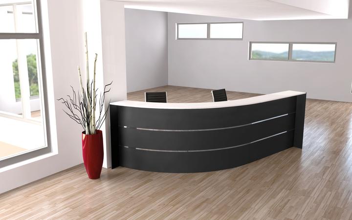 Immagine prodotto Kerkmann Banco reception BARI antracite, bianco 334,0 x 182,5 x 112,0 cm
