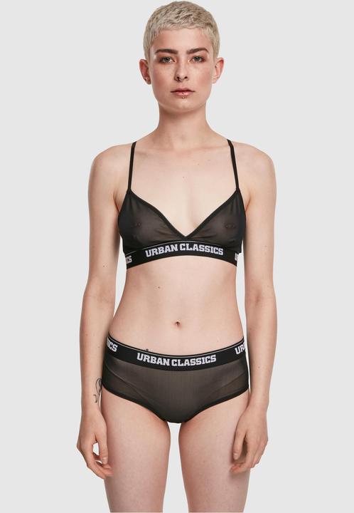 Actual product image Urban Classics Ladies Triangle Tech Mesh Logo Bra (M)