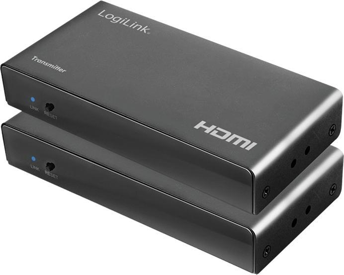 LogiLink Kit extender HDMI via LAN, KVM, 2x USB-A, 1080p, HDCP, IR, sortie de boucle (Rallonge)