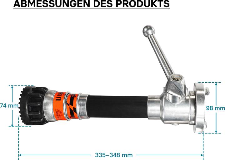 Actual product image Wiltec C Multipurpose Nozzle Pipe for Disaster Relief, Fire Brigades and Construction Sites