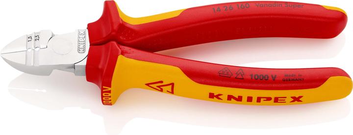 Image du produit Knipex Pince à dénuder coupante de côté (160 mm)