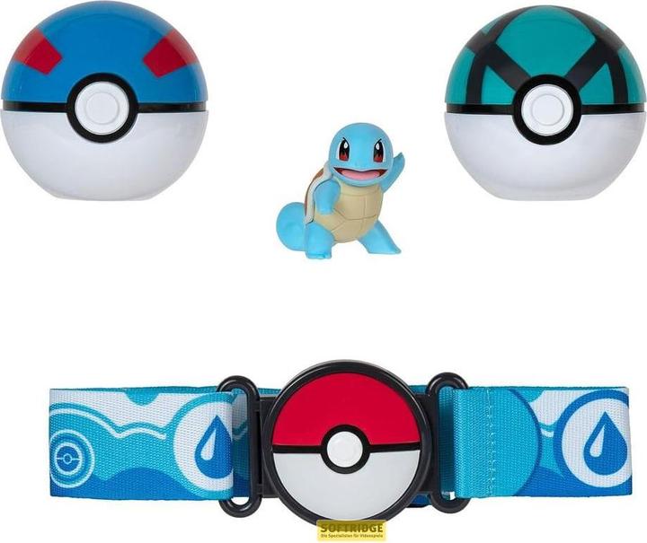 Image du produit Jazwares Pokémon ensemble pour ceinture Clip'n'Go Super Ball, Filet Ball & Carapuce