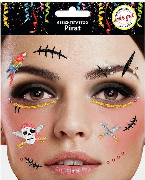 Actual product image Sombo Tatouage du visage piratesque