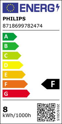 Energie-Label Philips Lampe (E27, 7.20 W, 650 lm, 1 x, F)