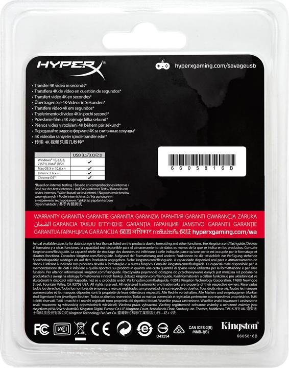 Image du produit HyperX Savage (128 Go)