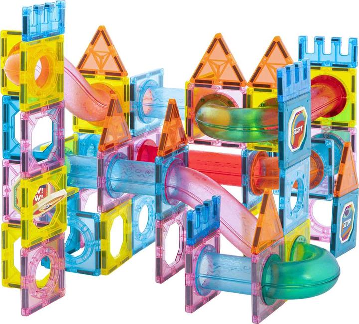 Image du produit Grafix Jouets de construction Carreaux magnétiques XL avec sac de rangement, 96 pièces.