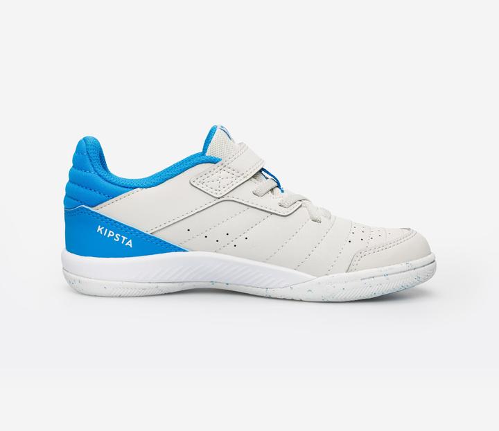 Immagine prodotto Kipsta Scarpe da calcio indoor per bambini - Eskudo 500 beige/blu (30)
