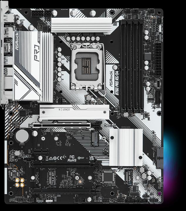 Actual product image AsRock MB Intel 1700 B760 PRO RS/D4 (LGA 1700, Intel ICH7, ATX)