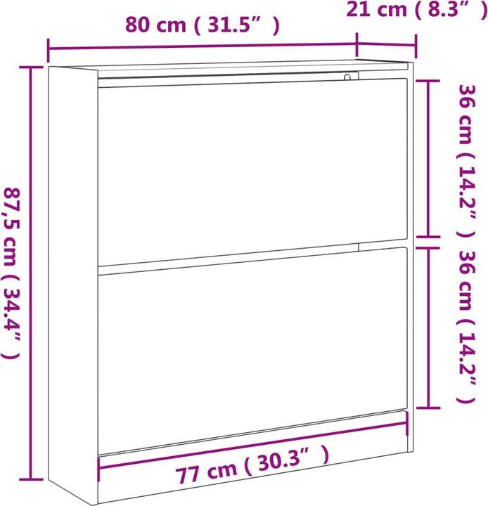 Image du produit VidaXL Nalani (80 x 21 x 87,5 cm)
