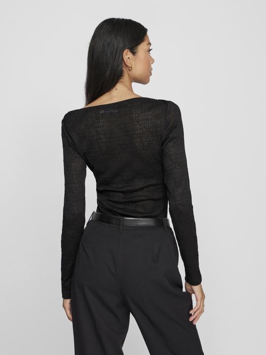 Actual product image Vila Boat-neck top with long sleeves (XS)
