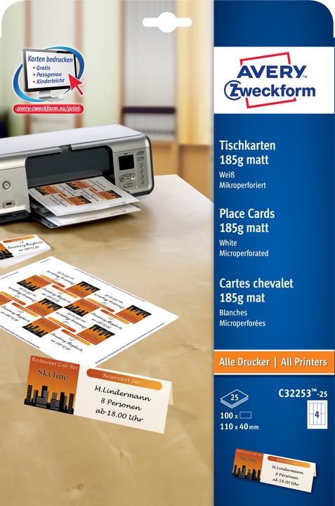 Produktbild Avery Zeltkarte C32253