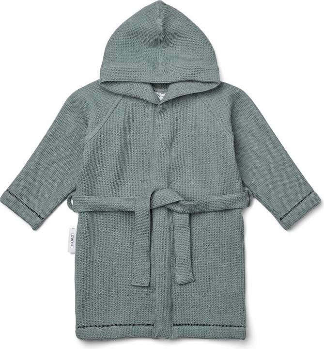 Actual product image Liewood Gray Wellness bathrobe waffle fabric (110, 116, 115 A)