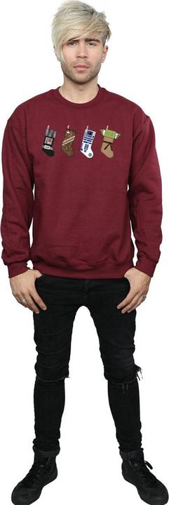 Actual product image Star Wars Mens Christmas Stockings Sweatshirt (XL)