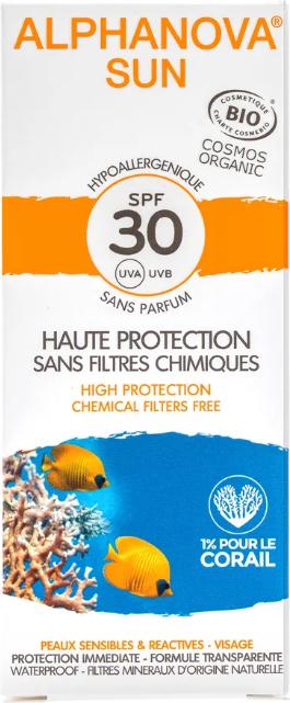 Immagine prodotto Alphanova SUN Cream Organic Hypoallergenic SPF30+ Crema senza profumo (Crema solare viso, SPF 30, 50 ml, 500 g)