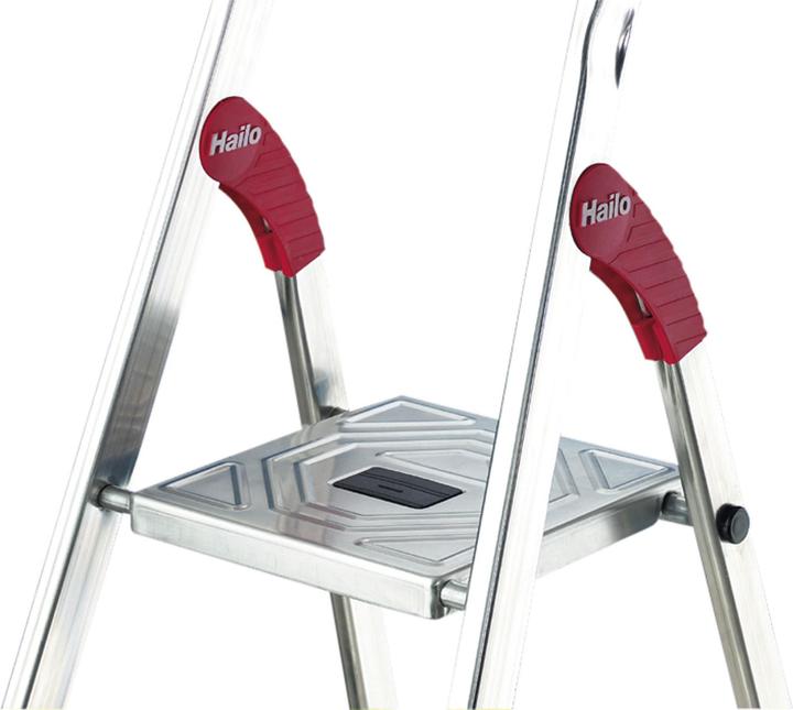 Actual product image Hailo L60 StandardLine, aluminium safety stepladder, 6 steps (Stepladder, 128 cm)