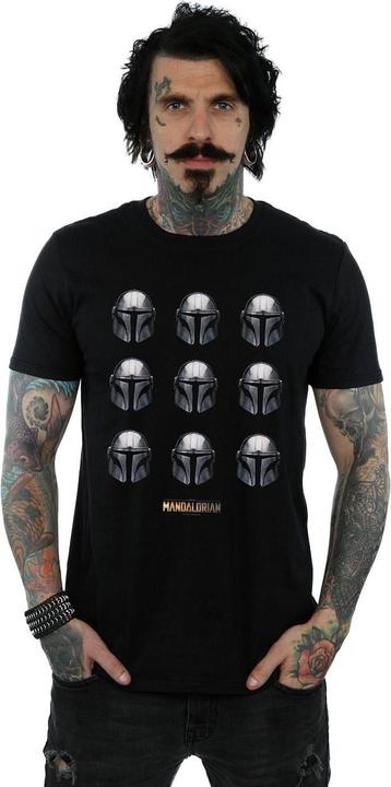 Produktbild Star Wars The Mandalorian Helmet Pattern TShirt (XL)