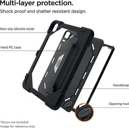 Produktbild Eiger Schutzcase mit Handschlaufe und Kickstand Peak 4000m Black (iPad Pro 11 2024 (M4))