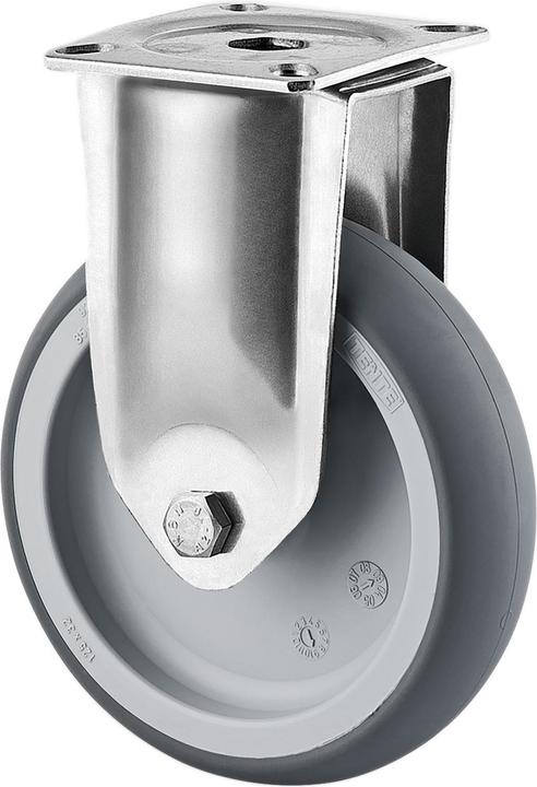 Actual product image Tente Agila fixed castor with plastic wheel ø 100 mm industrial castor stainless steel