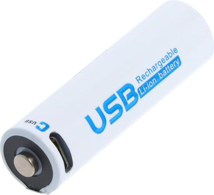 Immagine prodotto AccuCell Akku 14500, AA, Li-ion, 1,5V, 1, 2,55Wh, mit USB-C Charging Port (AA, 1700 mAh)